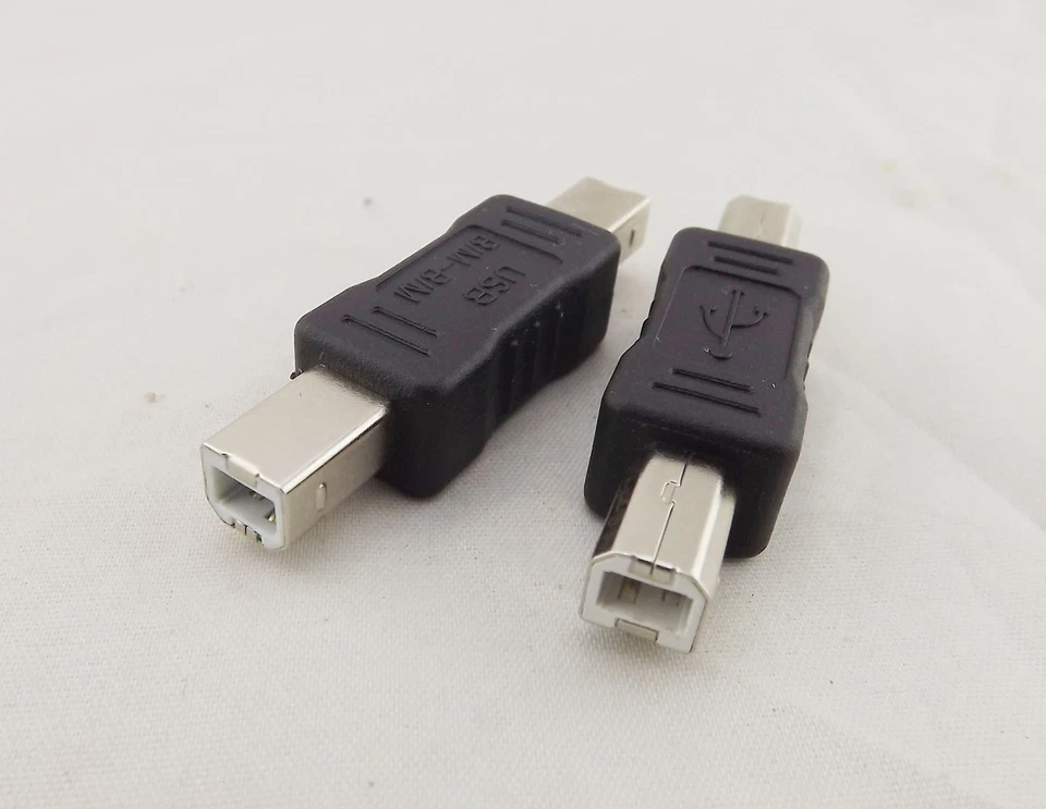 10pcs USB 2.0 Type B Male To USB B Male Printer Port Converter Adapter Connector - Image 2 of 4