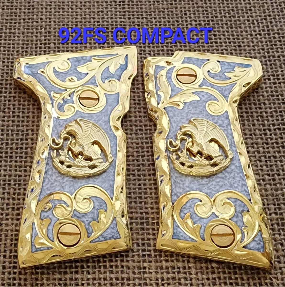 Classic Beretta 92fs Compact Size Pearl grips Mexican Eagle Cachas