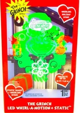 DR SEUSS GRINCH 2021 Holiday Lightshow Projector Whirl-A-Motion + Static $24.98*