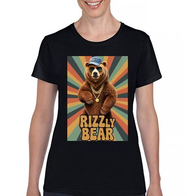 Rizzly Bear Funny T-Shirt Charisma Pun Charming Meme Grizzly Dating Women's Tee