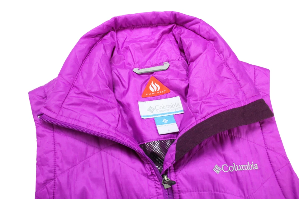 Columbia Omni-Heat Vest Women Small Zippered Padded Quilted Purple - Image 4 of 4