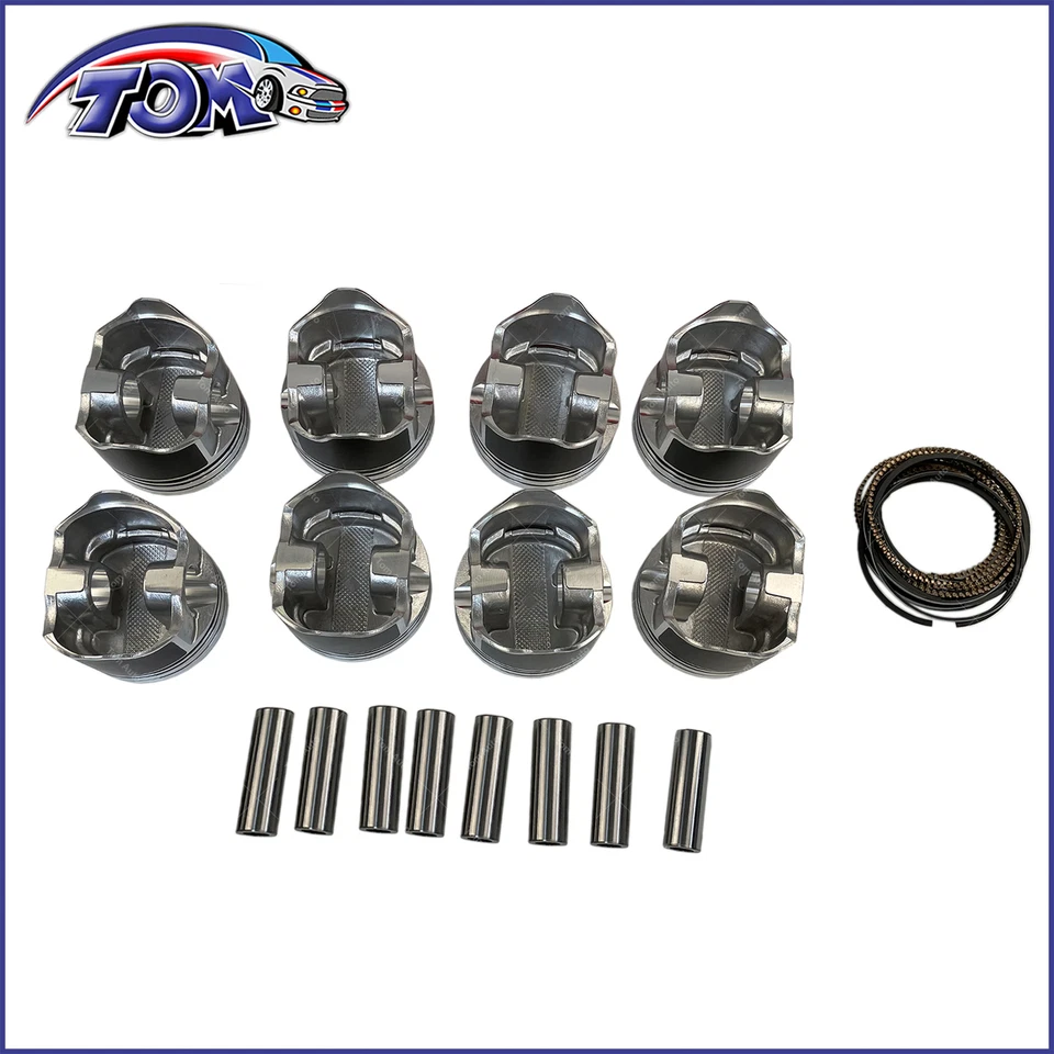 Compatível com 1999-04 GMC Yukon Sierra Chevrolet Tahoe Silverado 4.8L pistões com anéis - Imagem 2 de 4