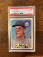 1969 Topps #480 Tom Seaver Autograph Auto PSA/DNA Vintage Signature