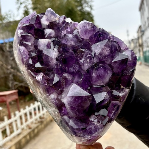 14LB Natural Amethyst cluster quartz crystal Raw specimen Healing - Picture 6 of 14