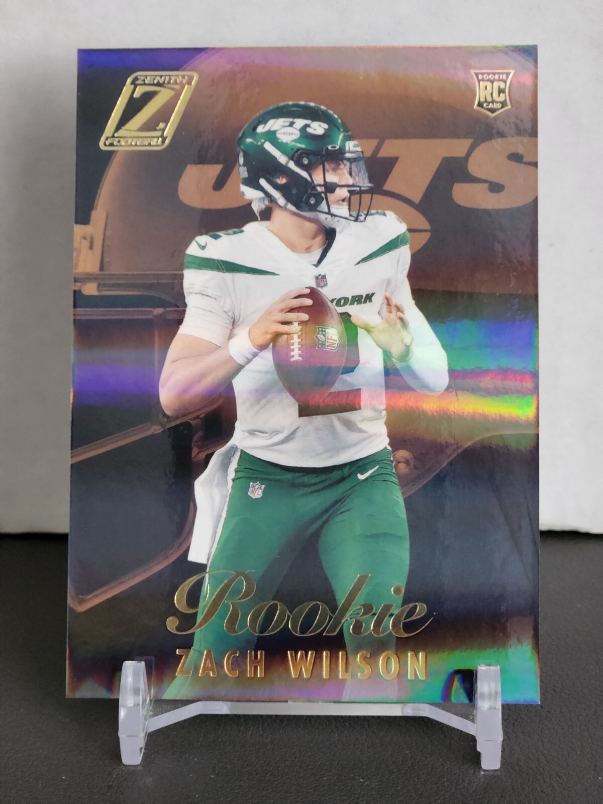 2021 Panini Zenith Zach Wilson Rookie Foil #52 New York Jets RC
