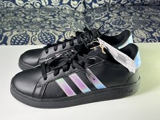 Adidas Kids Grand Court 2.0 Black HQ4482 Size 4 1/2 NEW