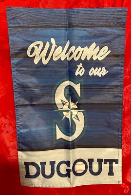 Seattle Mariners Dugout Double Sided Garden  Flag 12  x 18  MLB New Package