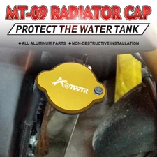 CNC Radiator Cap Reservoir Tank Guard Cover For Yamaha MT09 FZ09 XSR900 TRACER