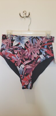 NWT Lululemon DEEP SEA BIKINI High Waist Bottom Lush Lilies 10 SWIM purples surf