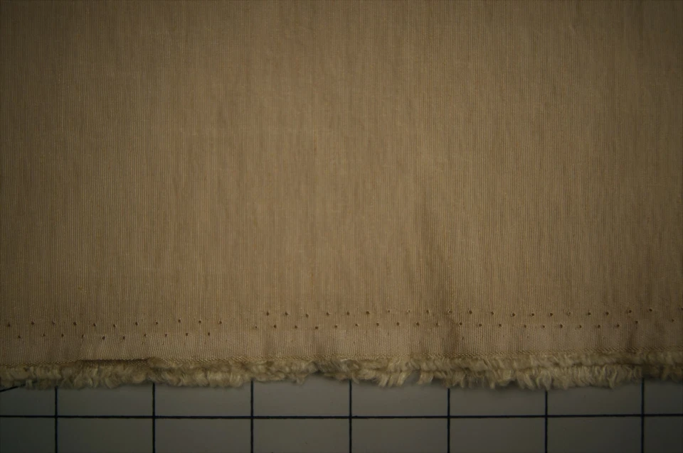2+ Yards Beige Light Thin Strong Textured  Fabric 93" X 50" - Image 3 of 4