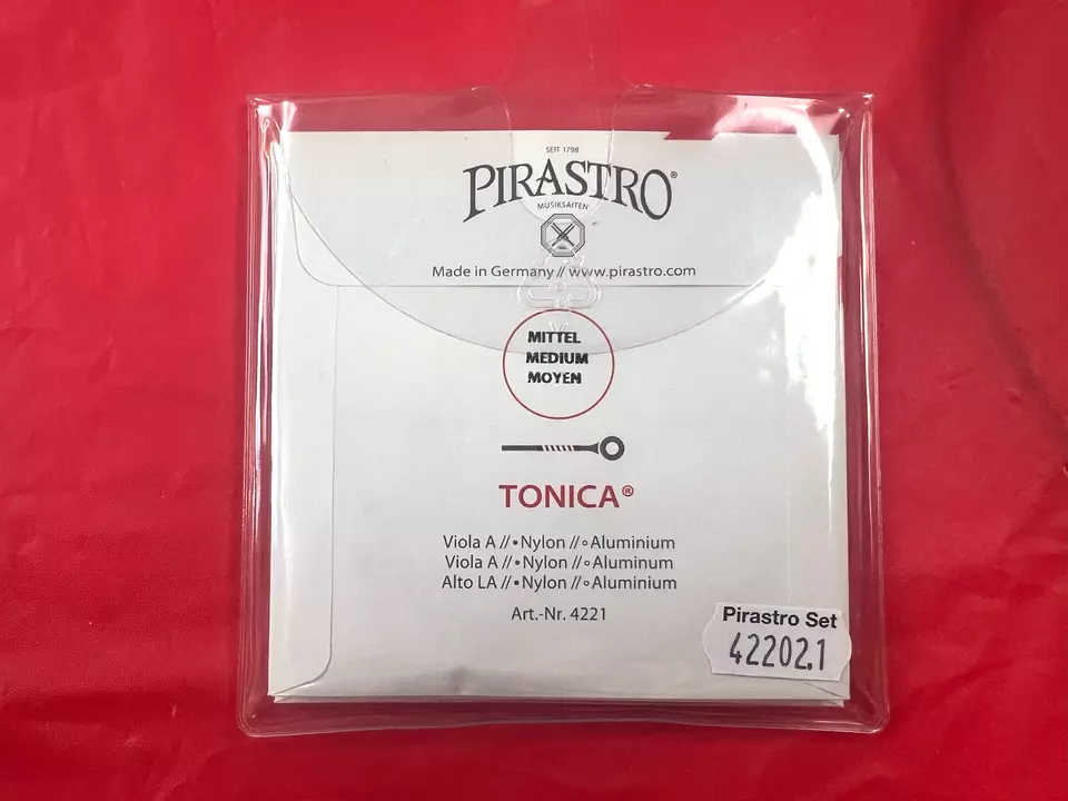 100% Authentic Pirastro Tonica Viola String Set Medium Up to 16.5" - Image 3 of 3