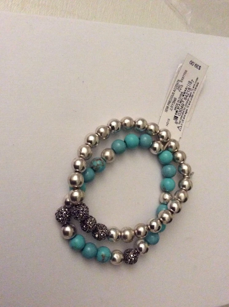 Lucky Brand Gifting Collection Silver Turquoise Bracelet 39