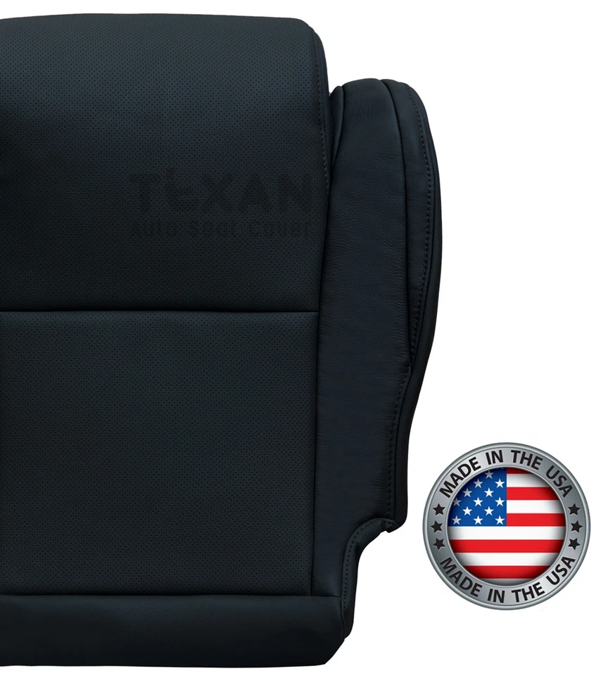 Driver Bottom Perforated Seat Cover Black Fits 2011 2012 Toyota Tundra Platinum - Image 3 of 4