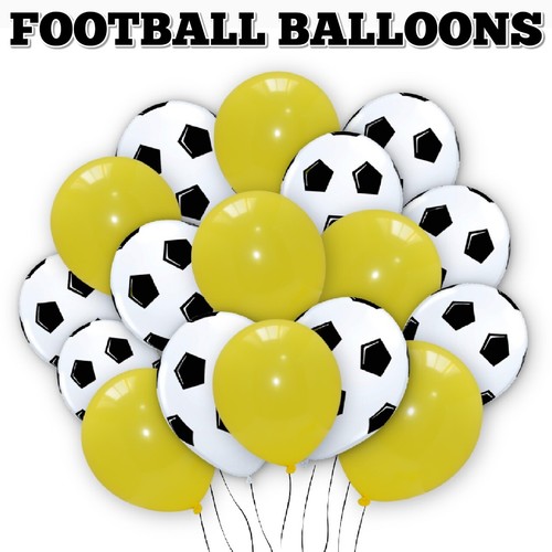 Football Balloons HELIUM Soccer Balls PRINTED Balloon LATEX Match Party Decor UK - Picture 8 of 21