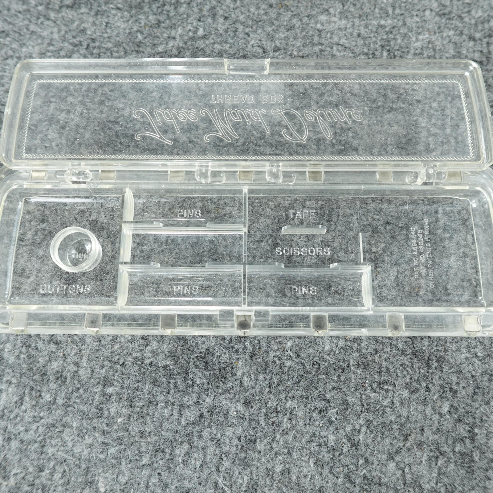 Vintage Tidee Maid Deluxe Thread Box Sewing Organizer Lot of 2 w/ Wooden Spools