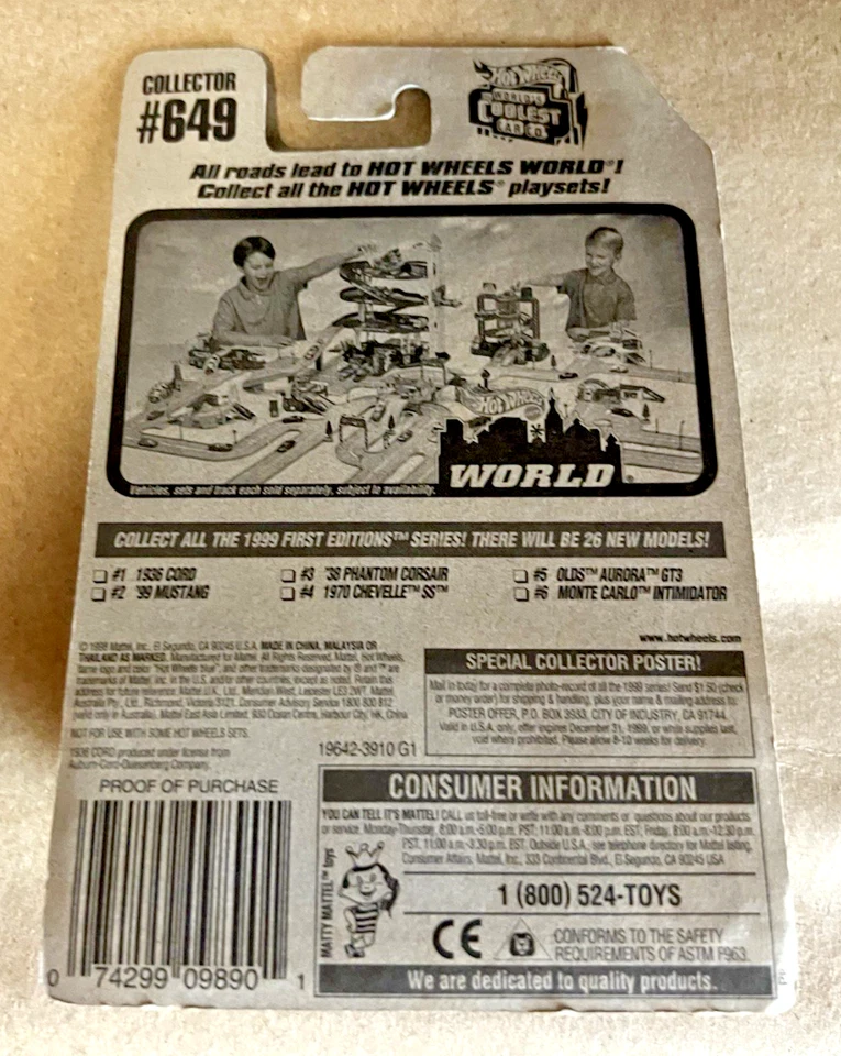 1999 Vintage Hot Wheels Lot (2) – 1936 Cord First Editions #1/26 - Image 3 of 4