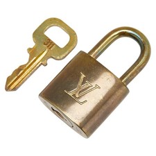 Louis Vuitton Padlock Key Set Gold Plated Ladies Used