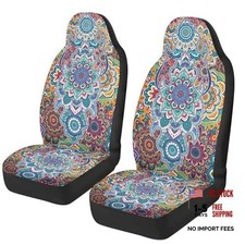 Mandala Flower Car Seat Covers Breathable Front Seat Breathable Car Seat Covers
