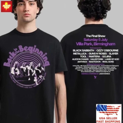 Back To The Beginning Birmingham 2025 Shirt Final Show Rock Concert Tee