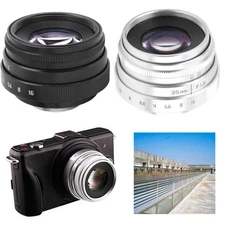 35mm F1.6 C Mount Large Aperture Manual Fixed Focus Portrait Camera Lens