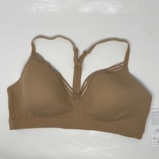 Athleta D-DD Everyday Bra Powervita Fabric Low Support Tan XL Sports Bra