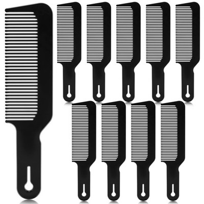 Paquete de peines para corte de cabello con degradado para estilistas (negro)
