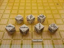 Weapon 7 Dice Set - 19mm D6 RPG Tabletop Roleplay Games CCG Supply Tools
