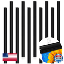 ReliThick 10 Pcs 48" Black Poster Hanger Frame Rails Clips for Signs & Posters