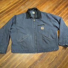 Vintage Carhartt Detroit Jacket J64 PTL Faded Blue Grey Size XXX-Large Rare