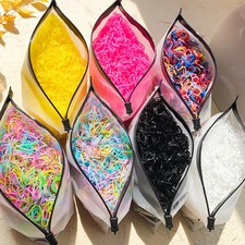 500-2000PCS Colorful Hair Rubber Bands Kids Girls Ponytail Hair Ties Elastics