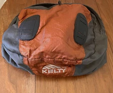 KELTY Nylon Extension Pack Bag Charcoal Gray Rust 14” x 10”