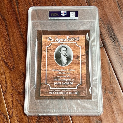 CARTOLINA PERSONALIZZATA JAMES MONROE * PSA * taglio autografo firma firmata - Foto 9 di 11