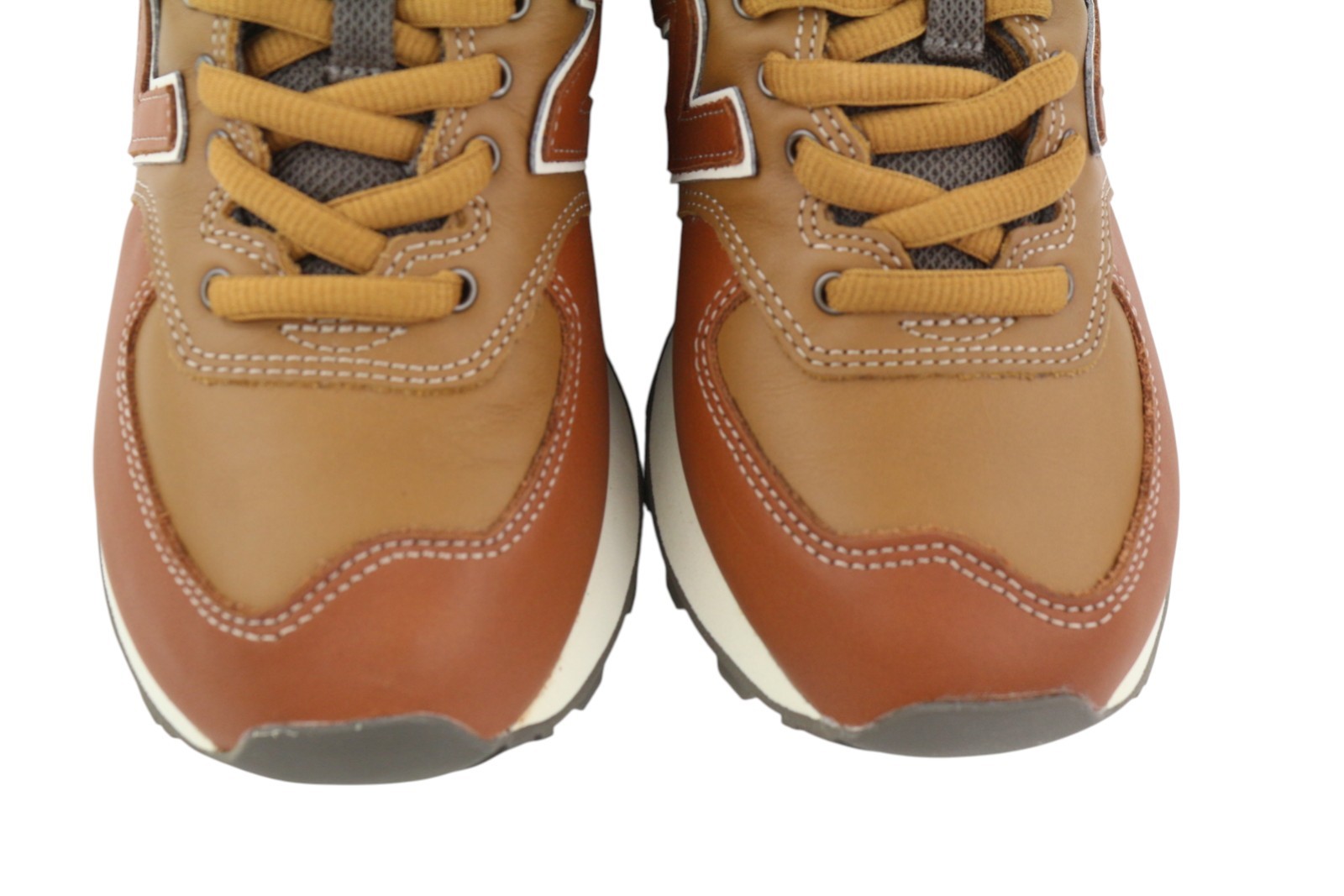 NEW BALANCE 574 Men Sneakers EU40 Brown Leather Low Cut Lace Comfort Shoes thumbnail 4