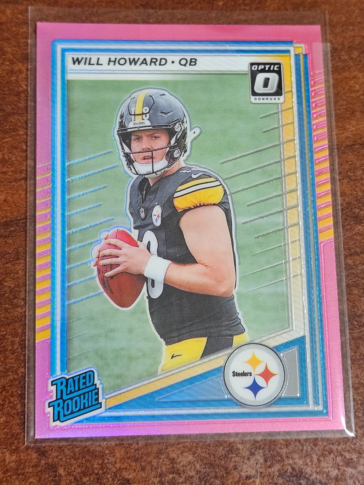 2025 Panini Donruss - Rated Rookie Will Howard #309 Optic Preview Pink Prizm