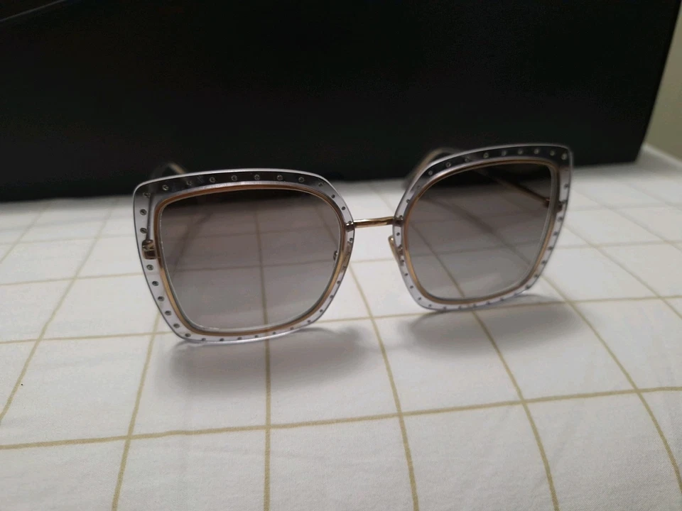 Jimmy Choo Women Sunglasses Palladium Lilac Violet Square DANY/S KTS NEW - Image 2 of 4