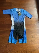 Veloce Microsoft Blue White One Piece Triathlon Suit - Size XL NWT