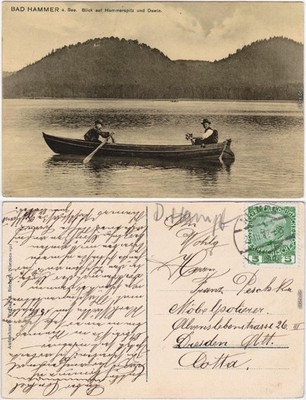 Hammer am See Hamr na Jezeře Rower Lake b Reichenberg Liberec 1911