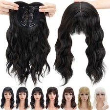 Free Part Women Topper Real As Human Hair Top Toupee Piece Clip in Hairpiece 14"