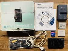 Canon PowerShot Digital Camera SD1400 IS 14.1MP ELPH Charger 2 Batteries SD Card