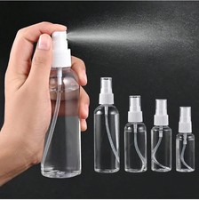 20/50/80ml Plastic Transparent Spray Bottle Refillable Small Travel Mist Empty