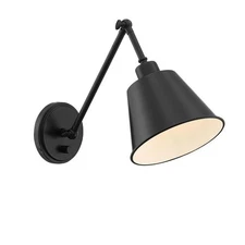 Crystorama Mitchell 16" Wall Lamp in Matte Black