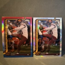 Matt Gay 2025 Topps Chrome Washington Commanders Red, White & Blue & refractor  