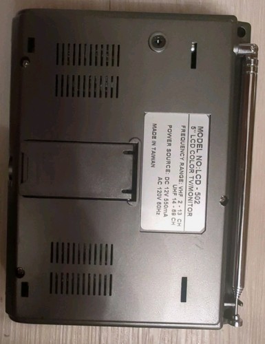 5" LCD COLOR TV/MONITOR MODEL NO:LCD - 502 - Picture 5 of 5