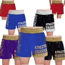 Kids Boys Costumes Letter Printed Pants Muay Thai Shorts Carnivals Bottoms