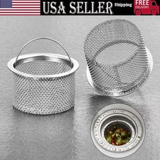 Stainless Steel Sink Drain Filter Fine Net Thicken Sink Sewer Strainers Kitchen