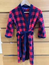 Boys M&S checked dressing gown age 7-8years