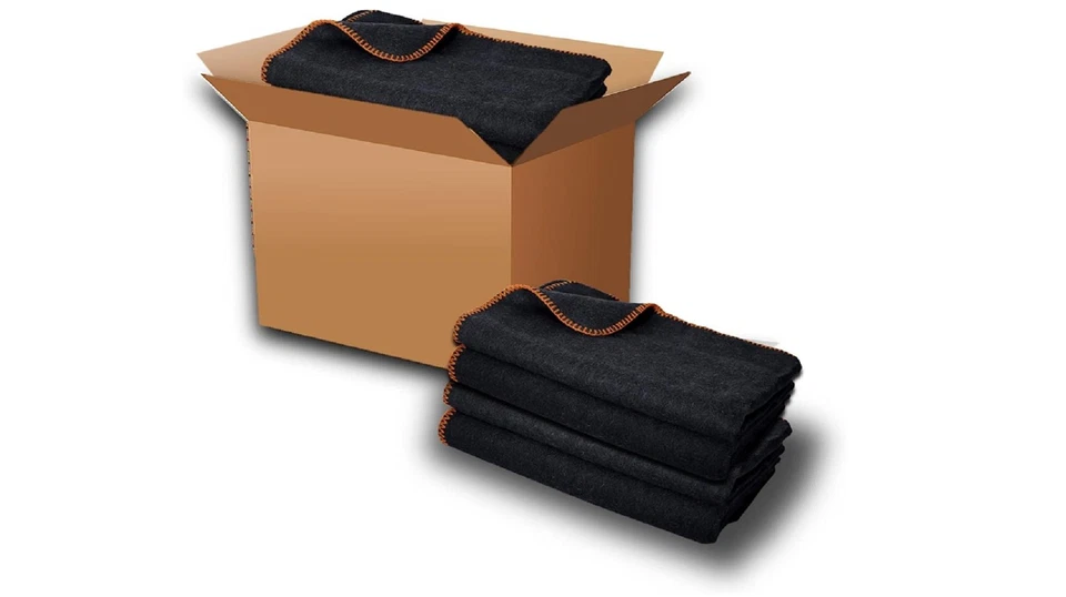 Manta de lana militar a granel 62X80,66X90 ignífuga para emergencia 3,25/3,50 lb Foto 3 de 4