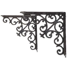 2PC 4.7 Inch Heavy Duty Decorative Brackets for Shelves, Vintage Victorian Ca...