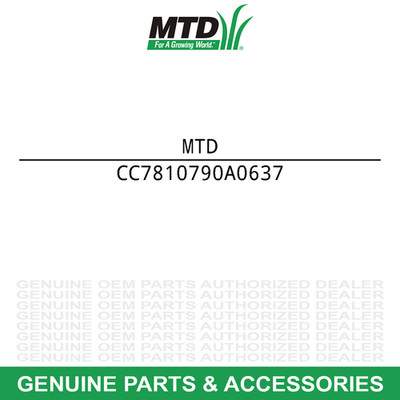 MTD 781-0790A-0637 Back Plate Troy-Bilt GS 570 500 550 560 510 LS27CC
