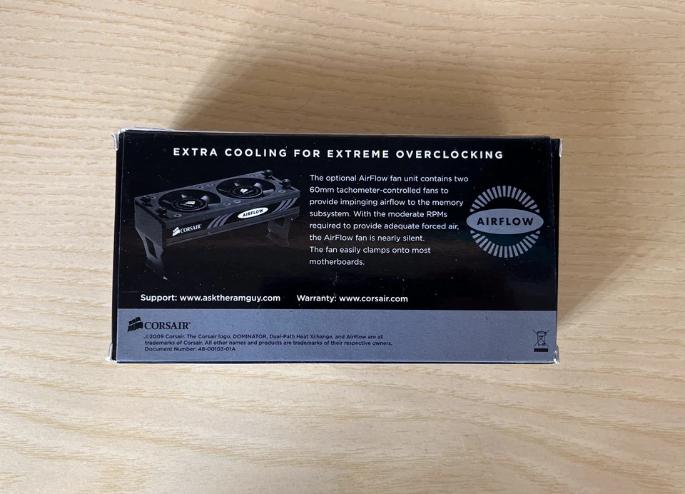 Corsair Airflow Raffreddamento Memorie doppia ventola Memory Ram Cooler dual fan - Image 3 of 4